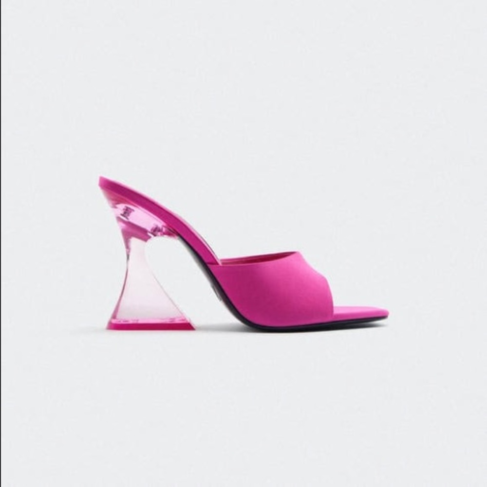Zara Heeled Methacrylate Sandals